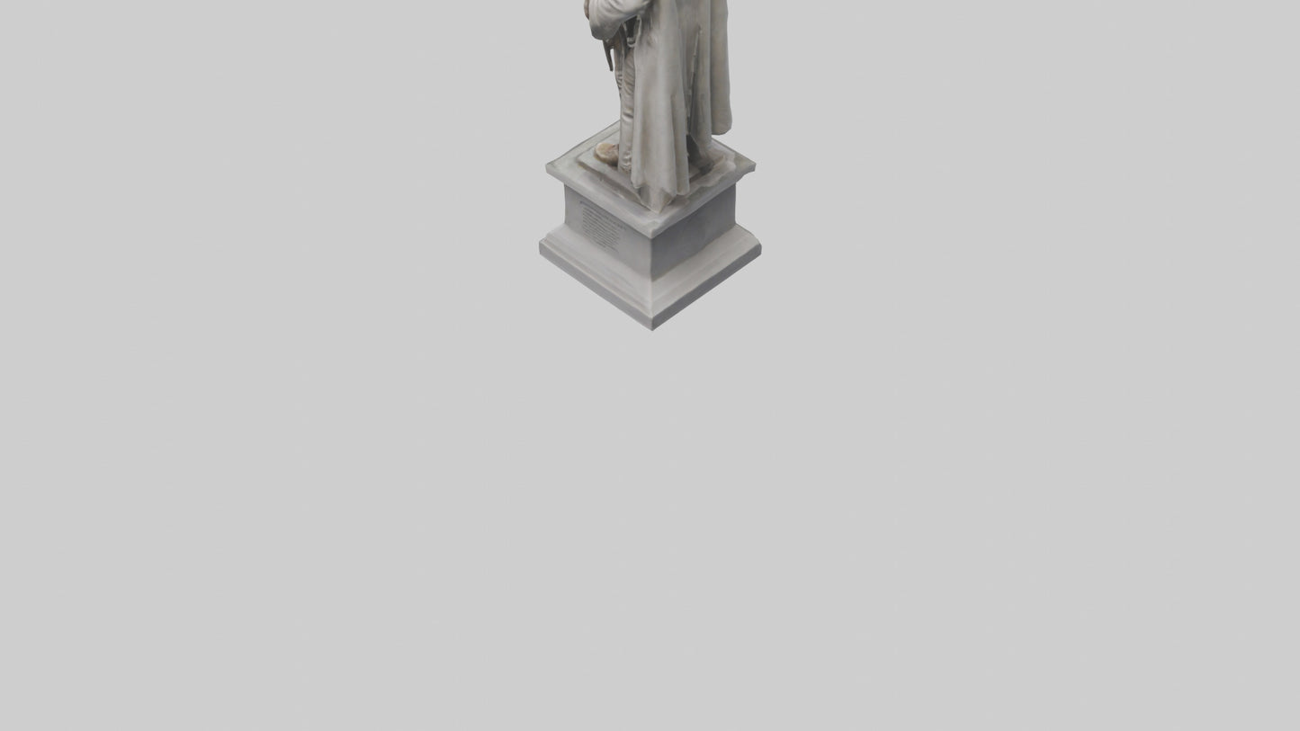 Freedom Fighter Statue model VR / AR / low-poly