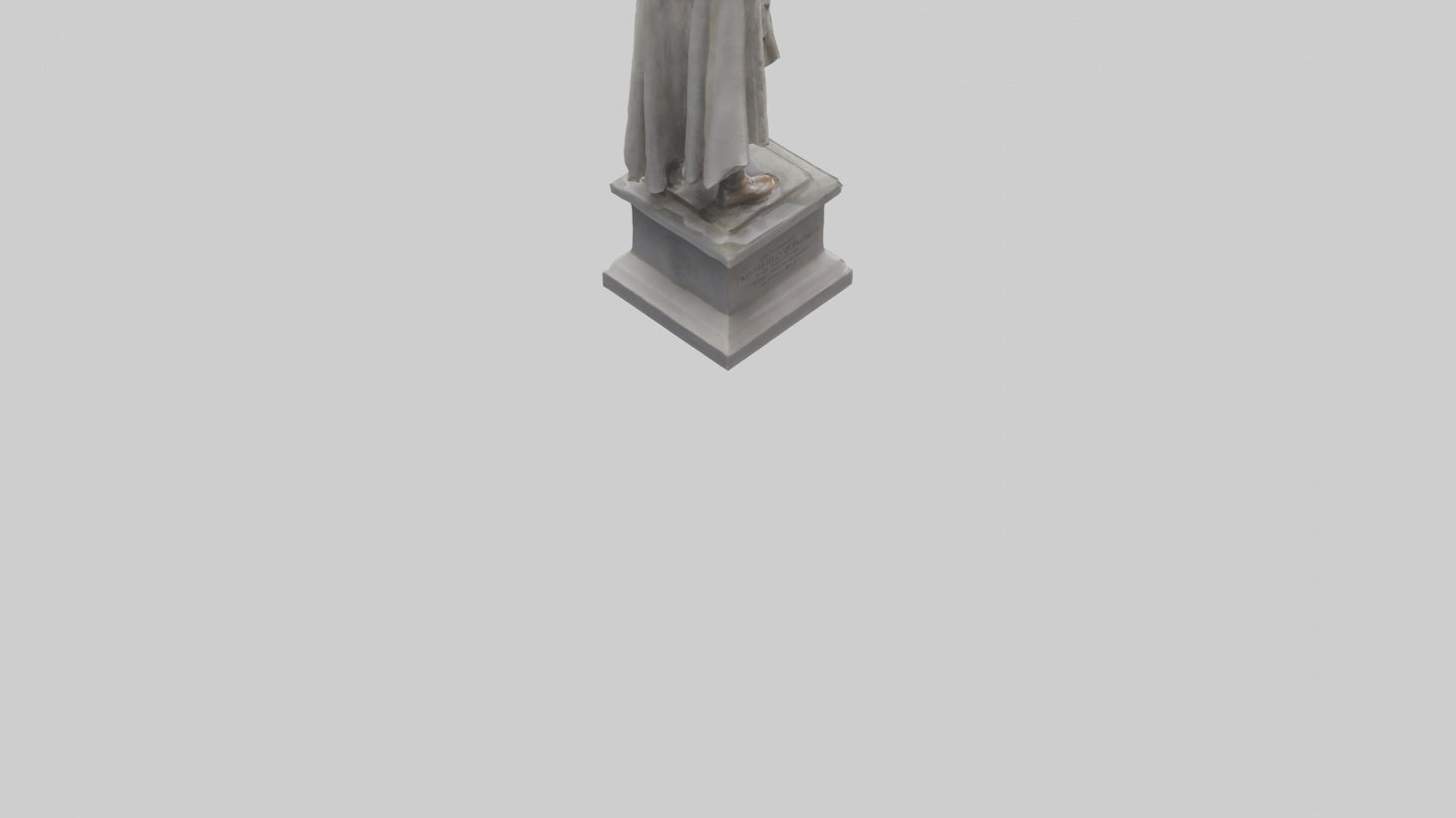 Freedom Fighter Statue model VR / AR / low-poly