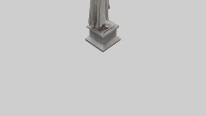 Freedom Fighter Statue model VR / AR / low-poly