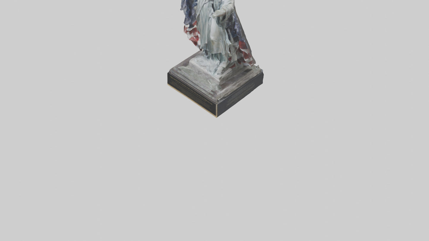 3D model Freedom from Fear statue model VR / AR / low-poly