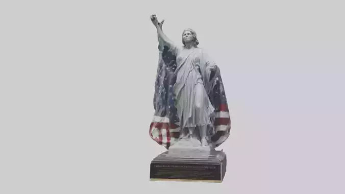 3D model Freedom from Fear statue model VR / AR / low-poly