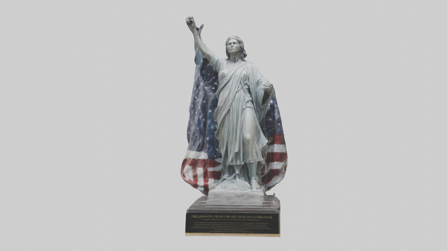 3D model Freedom from Fear statue model VR / AR / low-poly