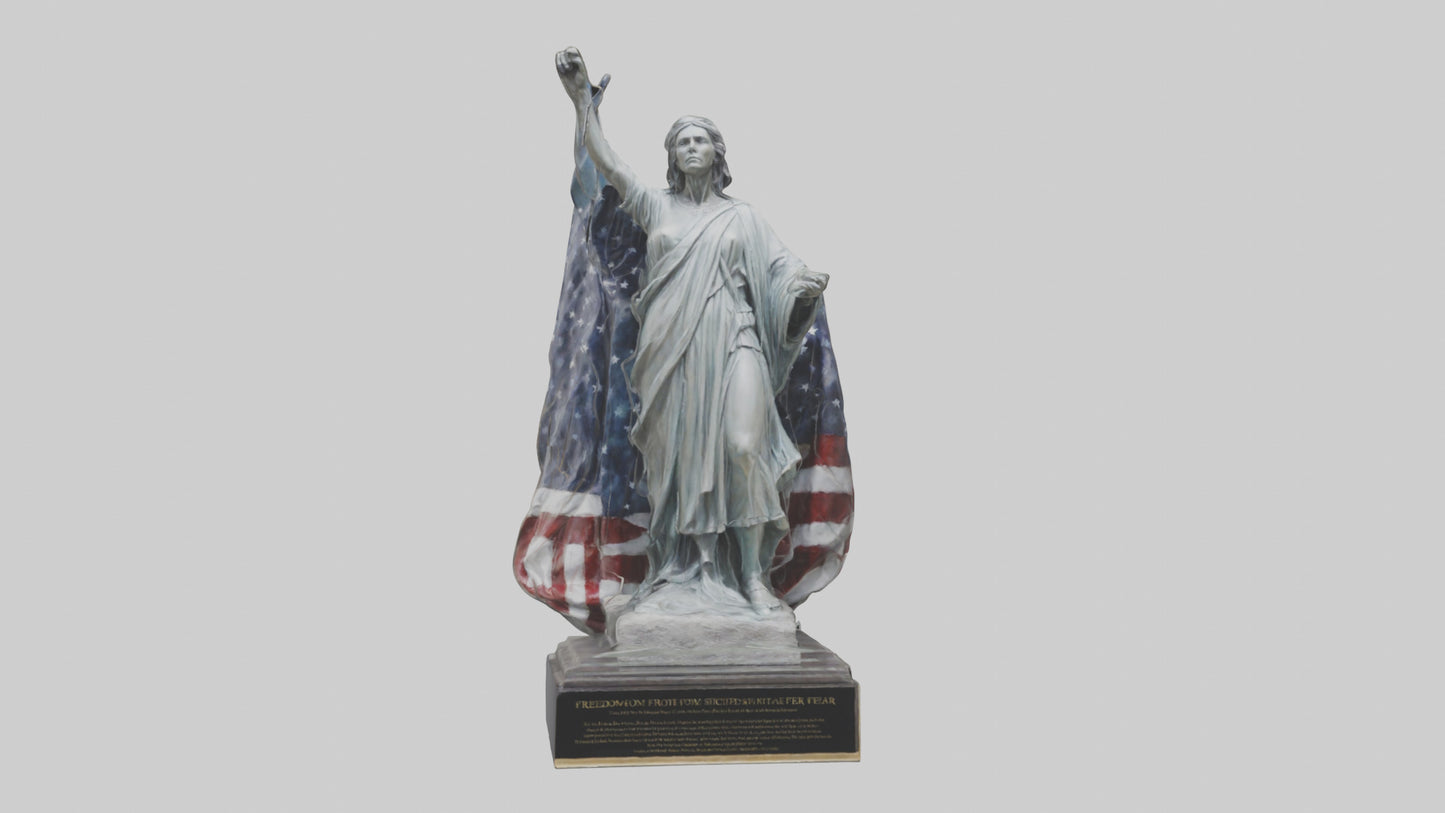 3D model Freedom from Fear statue model VR / AR / low-poly