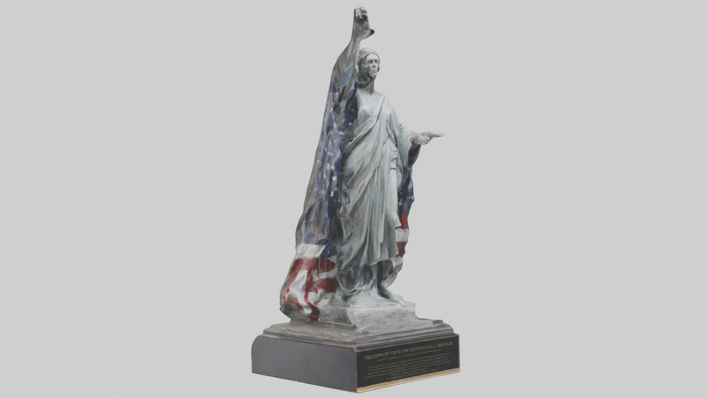 3D model Freedom from Fear statue model VR / AR / low-poly