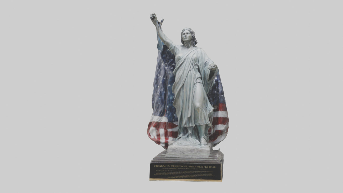 3D model Freedom from Fear statue model VR / AR / low-poly