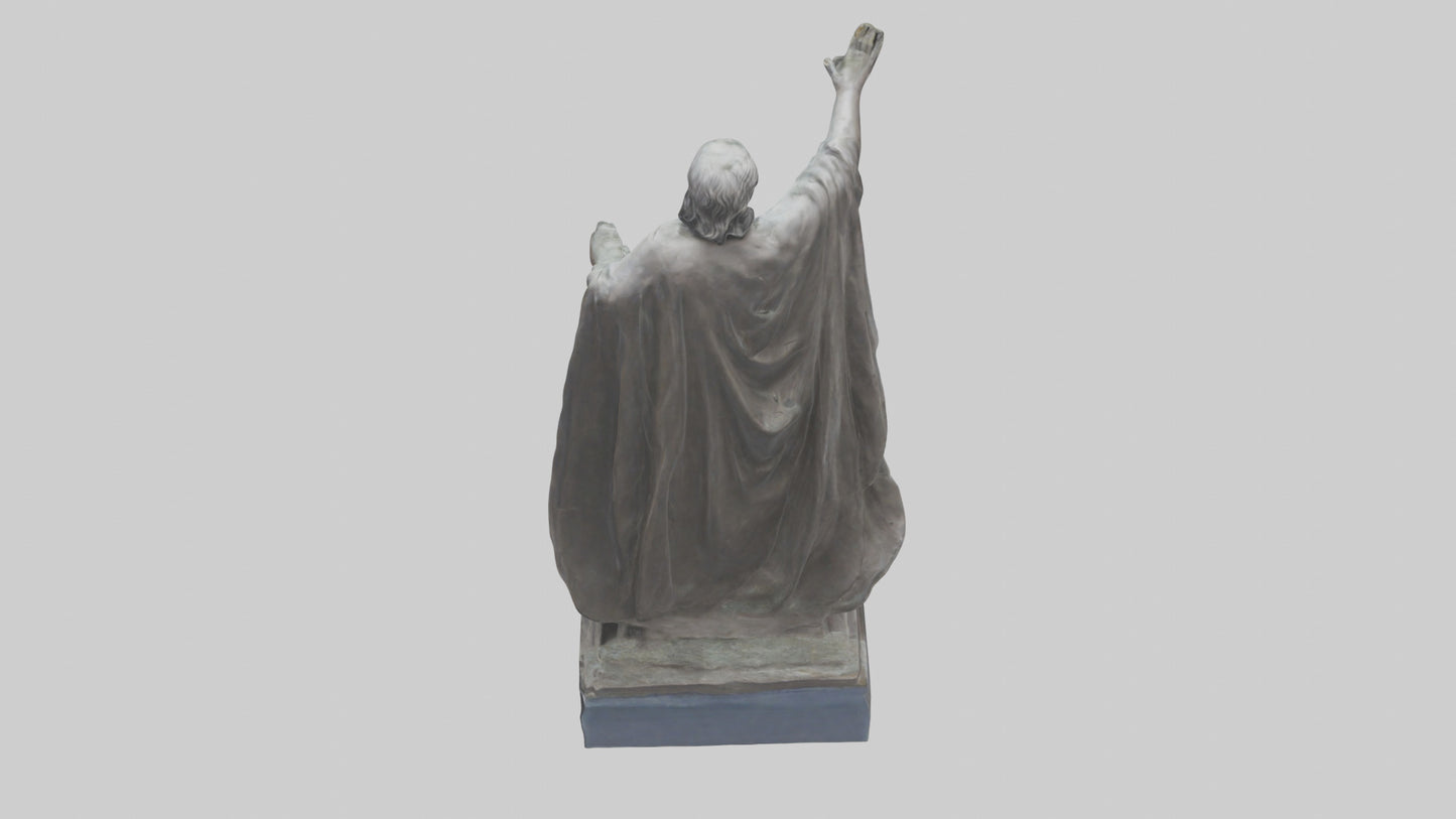 3D model Freedom from Fear statue model VR / AR / low-poly