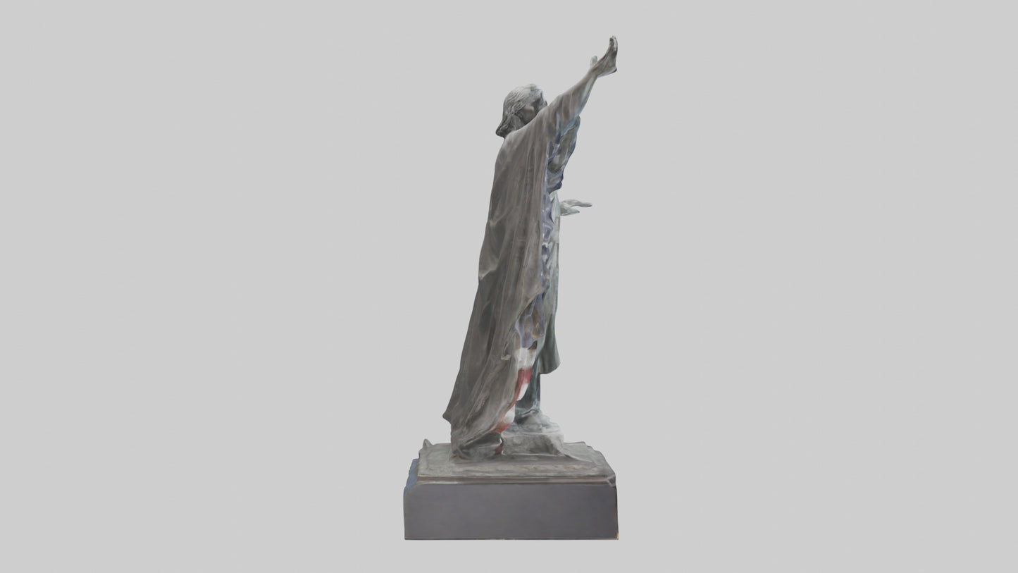 3D model Freedom from Fear statue model VR / AR / low-poly