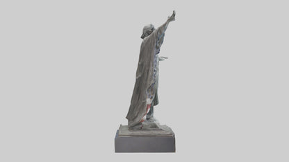3D model Freedom from Fear statue model VR / AR / low-poly