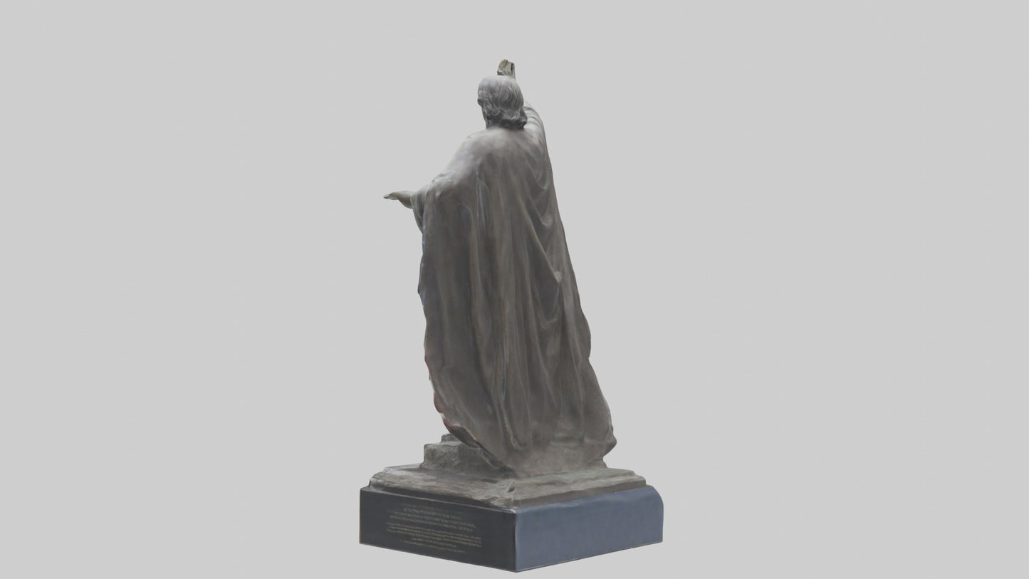 3D model Freedom from Fear statue model VR / AR / low-poly