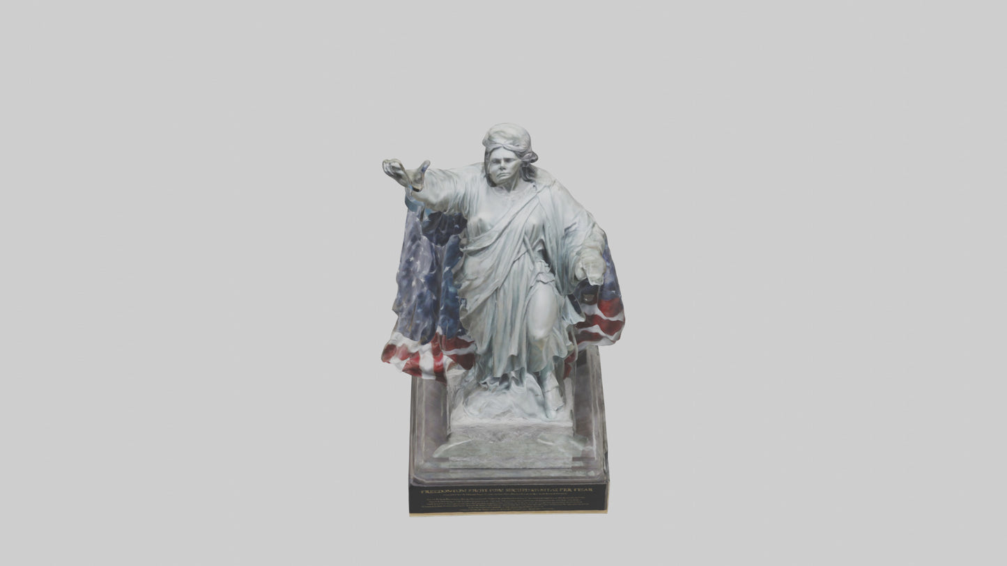 3D model Freedom from Fear statue model VR / AR / low-poly