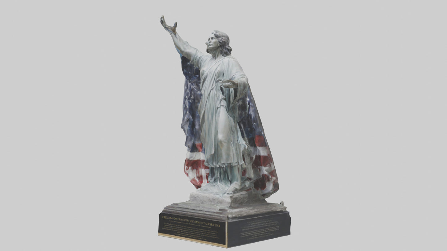 3D model Freedom from Fear statue model VR / AR / low-poly
