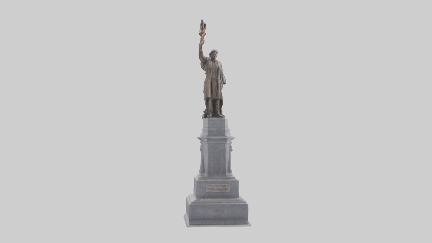 3D model Freedom of the People monument model VR / AR / low-poly
