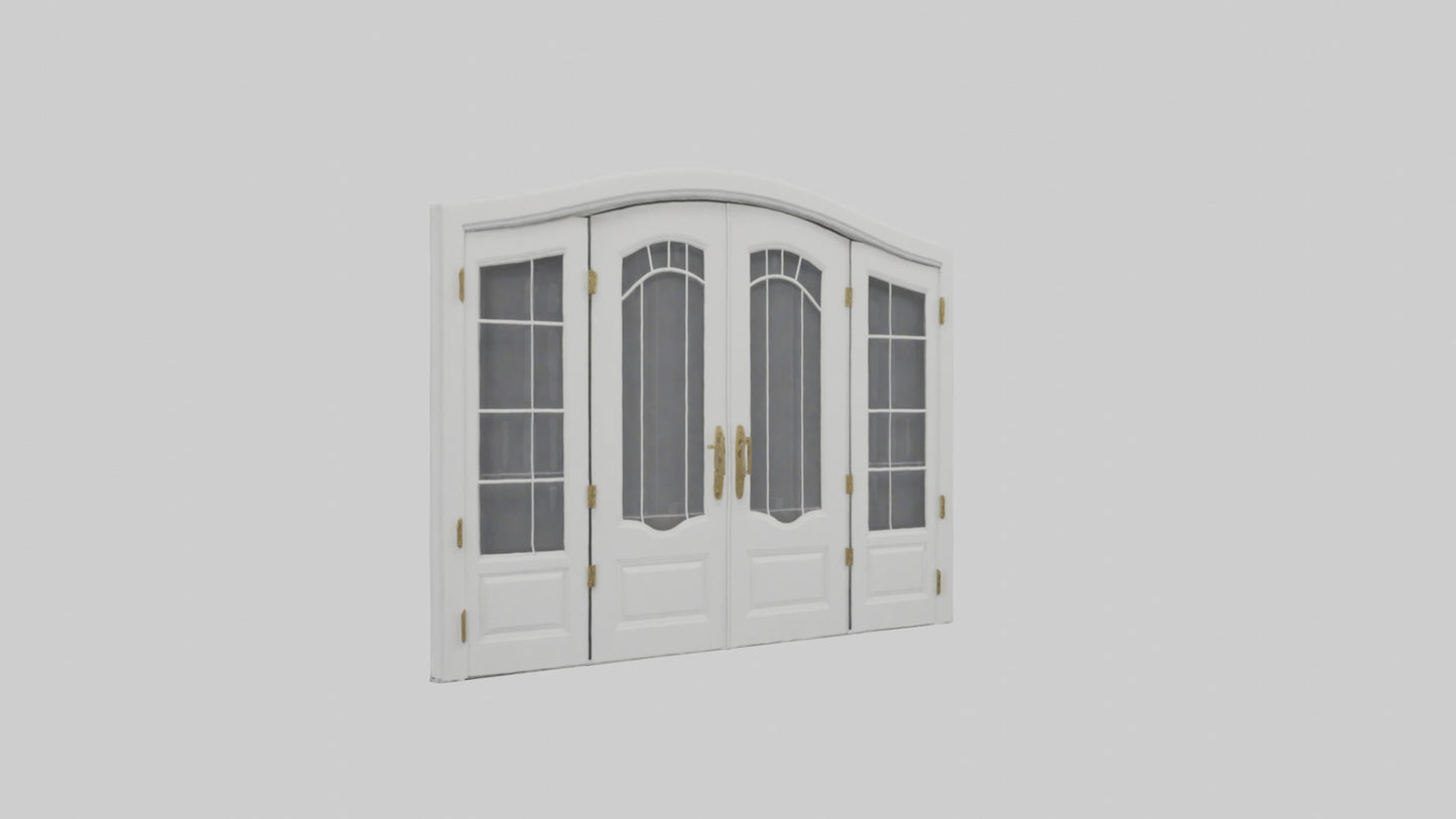 French Door Model VR / AR / low-poly