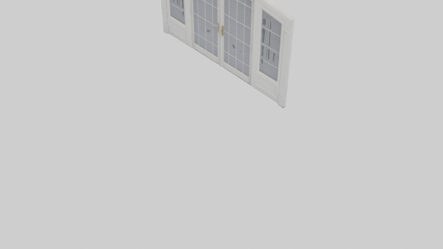 French Door Model VR / AR / low-poly