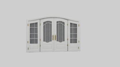 French Door Model VR / AR / low-poly