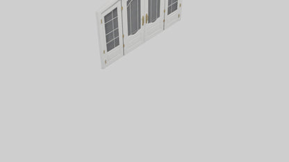 French Door Model VR / AR / low-poly