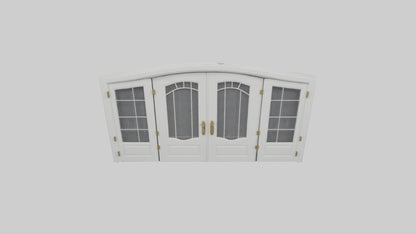 French Door Model VR / AR / low-poly