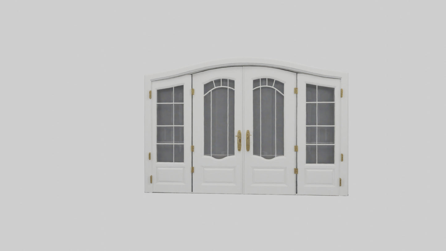 French Door Model VR / AR / low-poly
