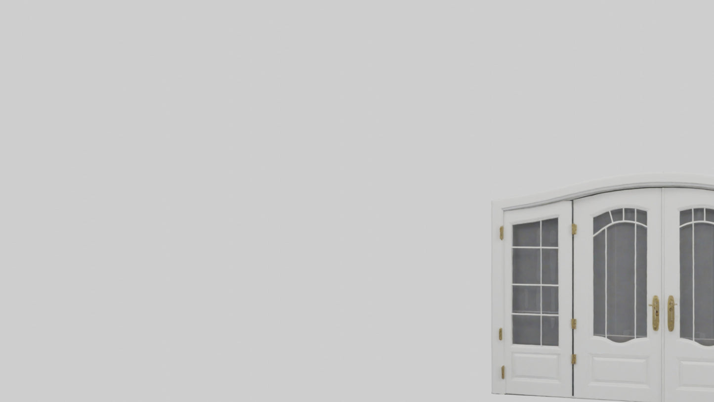 French Door Model VR / AR / low-poly