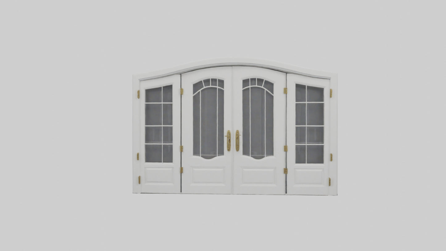 French Door Model VR / AR / low-poly