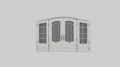 French Door Model VR / AR / low-poly