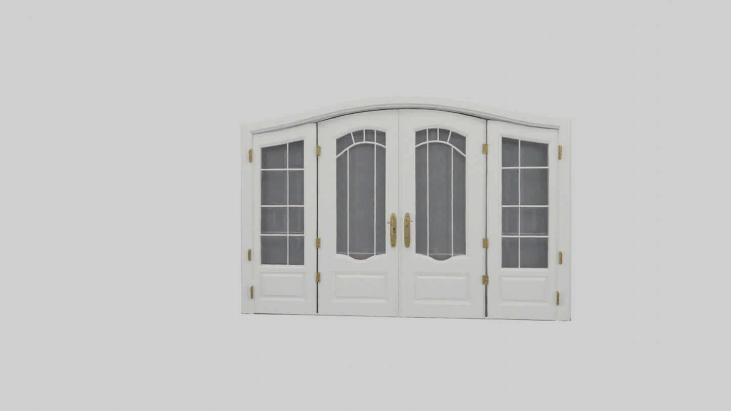 French Door Model VR / AR / low-poly