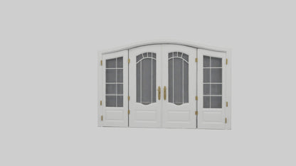French Door Model VR / AR / low-poly