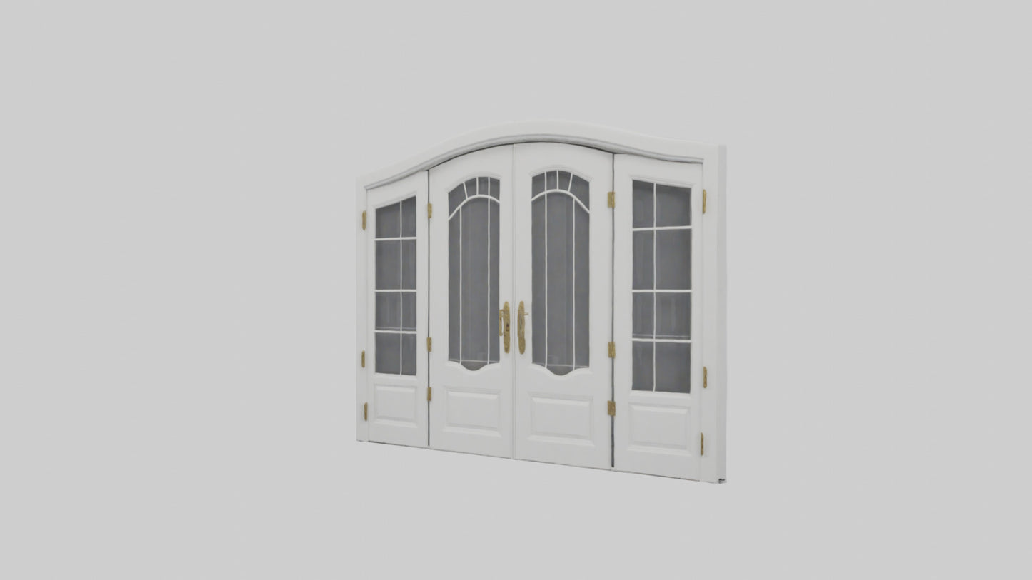 French Door Model VR / AR / low-poly