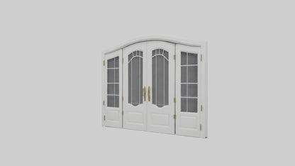 French Door Model VR / AR / low-poly