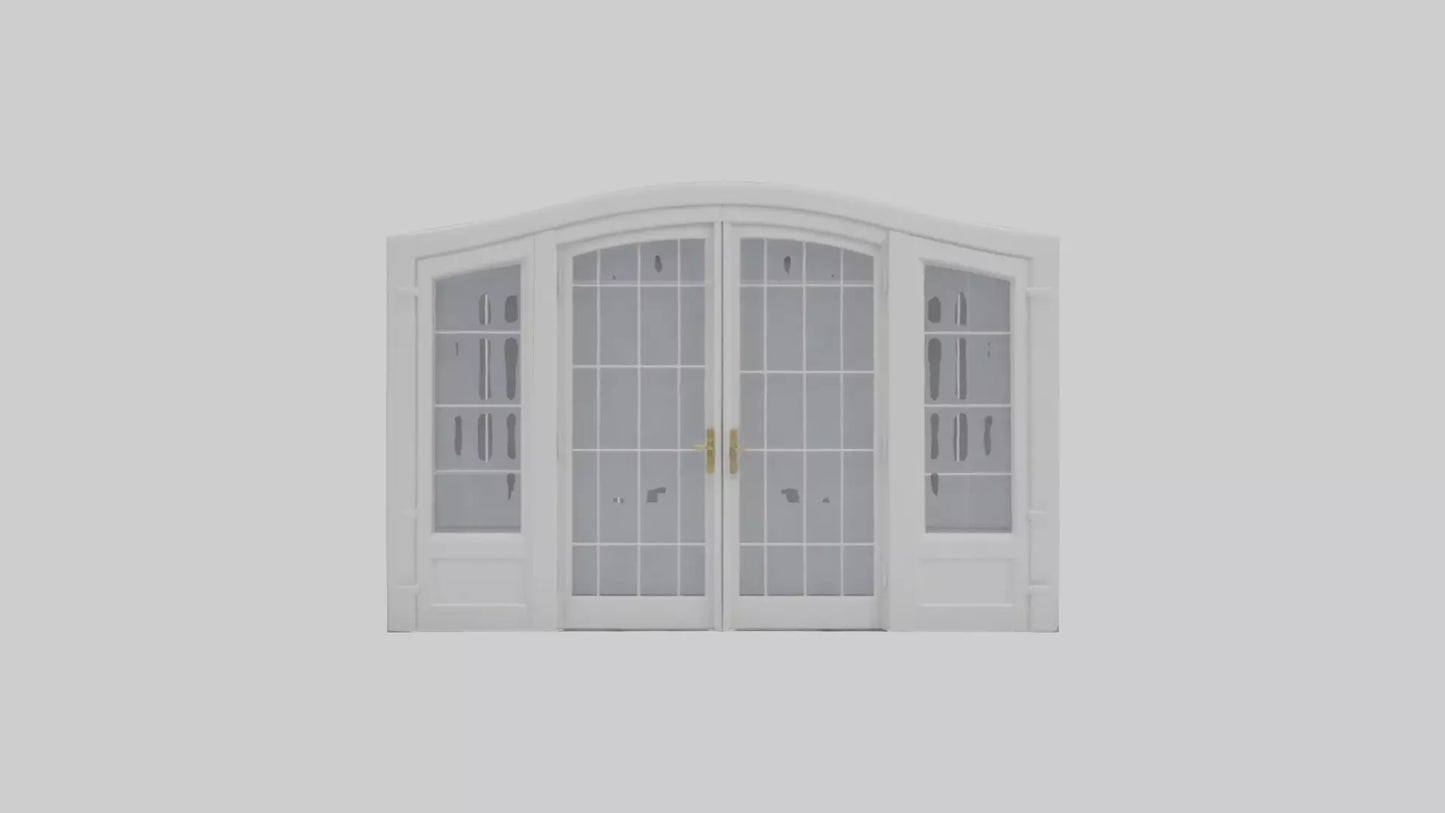French Door Model VR / AR / low-poly