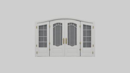 French Door Model VR / AR / low-poly