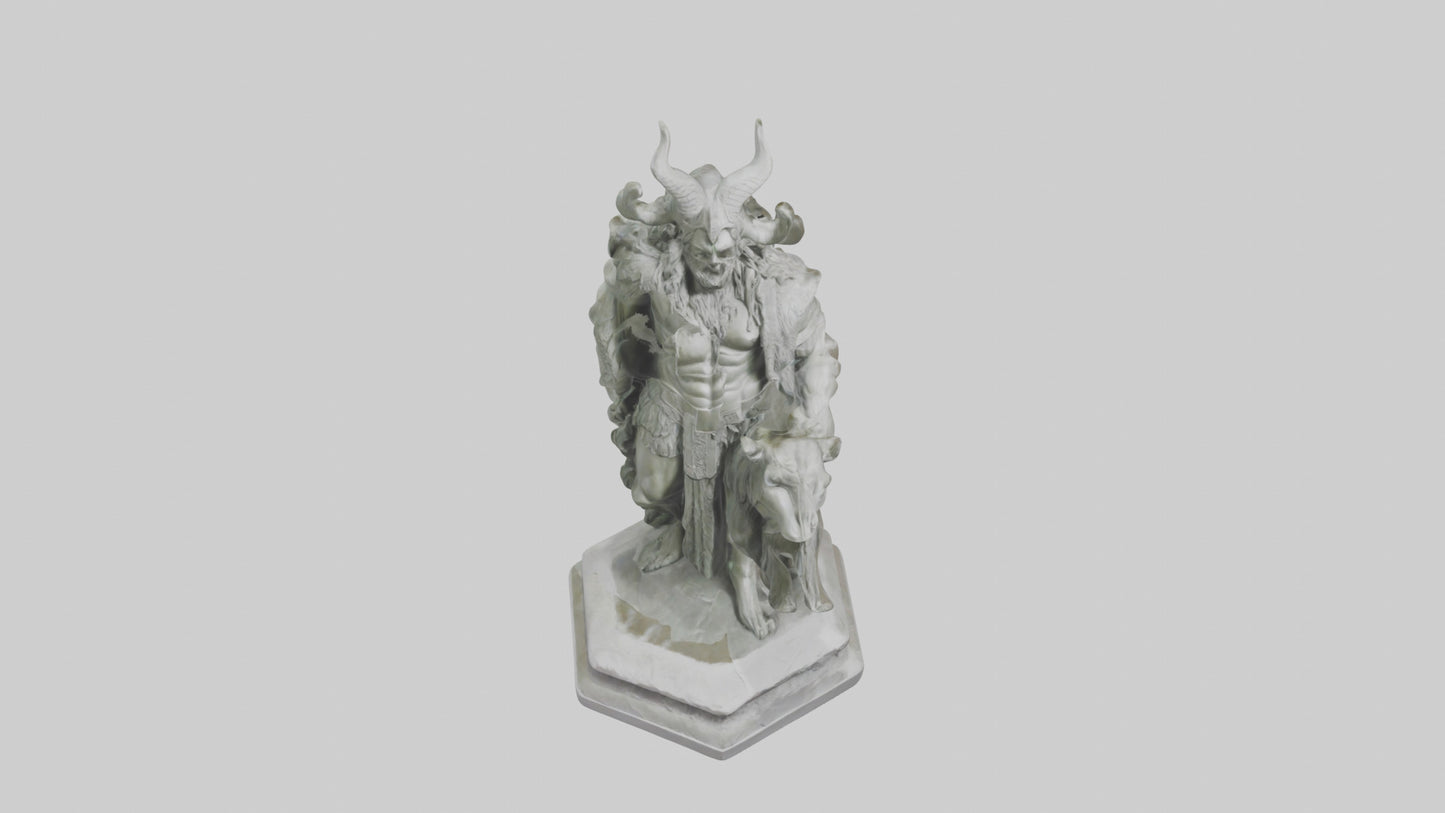 Freyr statue model VR / AR / low-poly