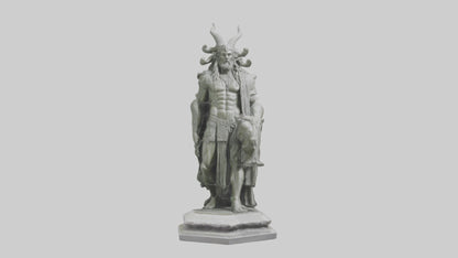 Freyr statue model VR / AR / low-poly