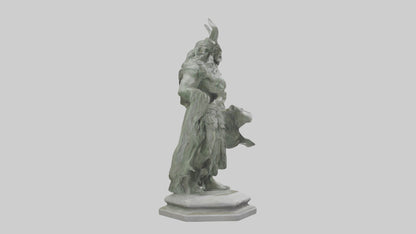 Freyr statue model VR / AR / low-poly