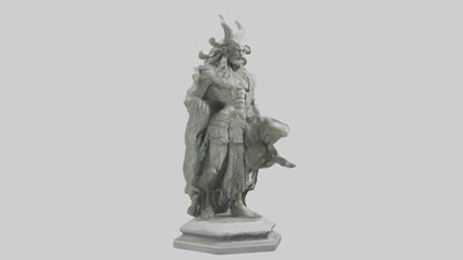 Freyr statue model VR / AR / low-poly