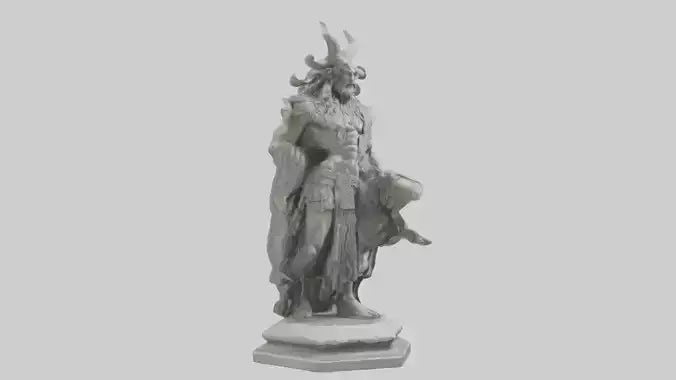 Freyr statue model VR / AR / low-poly