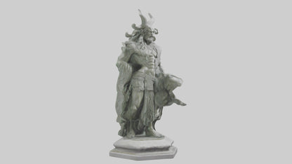Freyr statue model VR / AR / low-poly