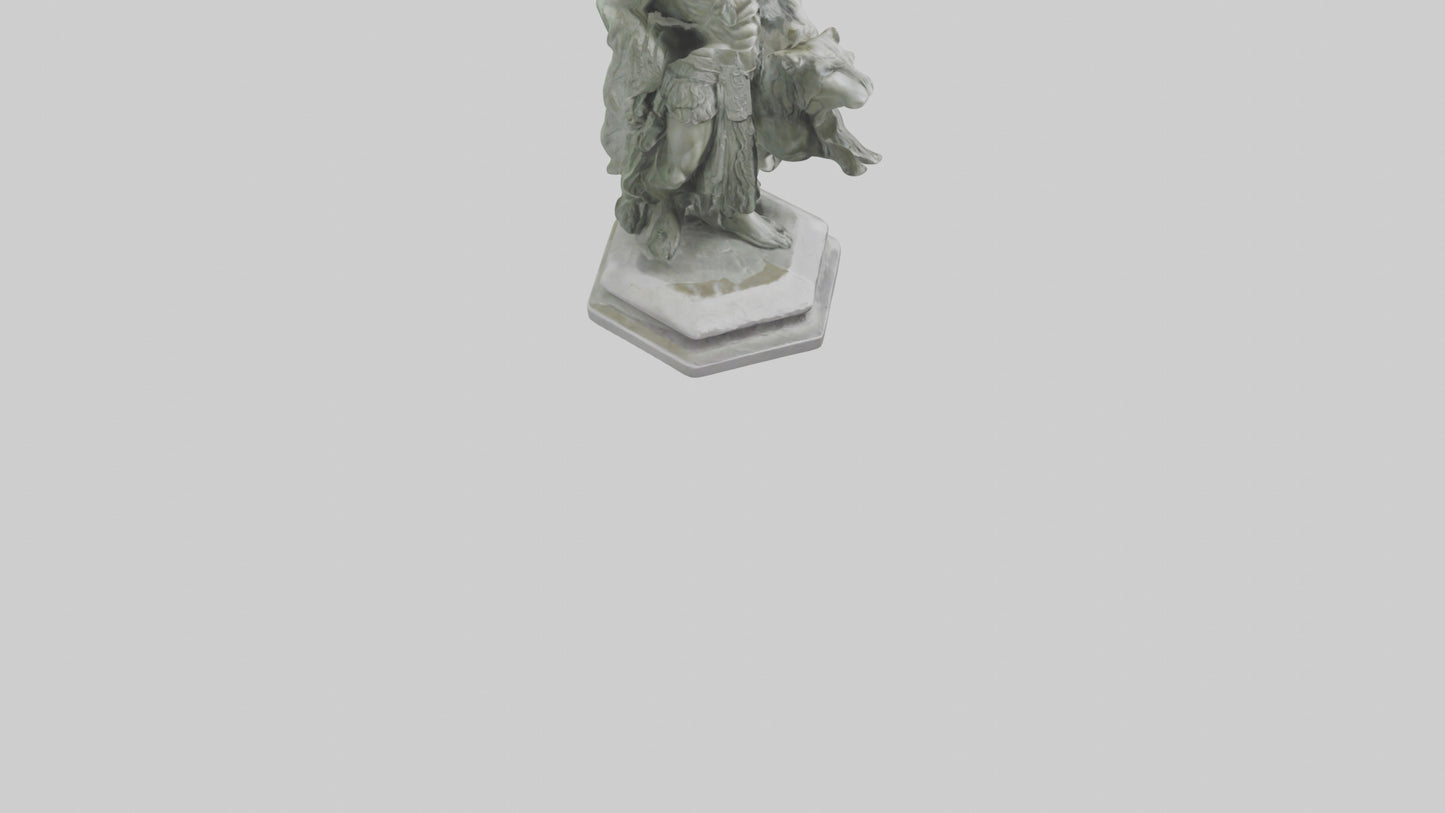 Freyr statue model VR / AR / low-poly