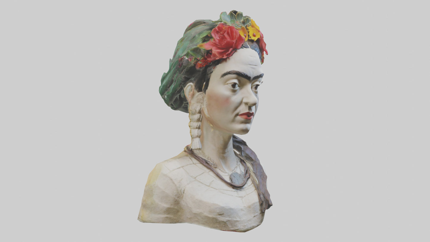 Frida Kahlo statue model 3D model