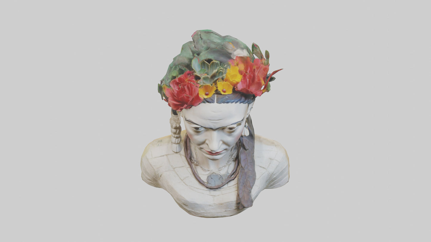 Frida Kahlo statue model 3D model