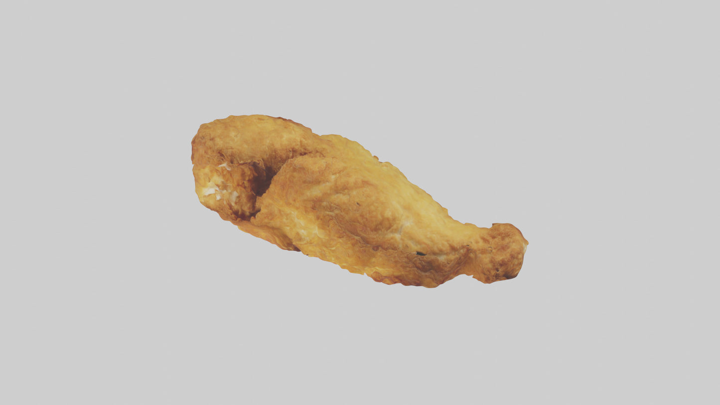 3D model Fried chicken model VR / AR / low-poly