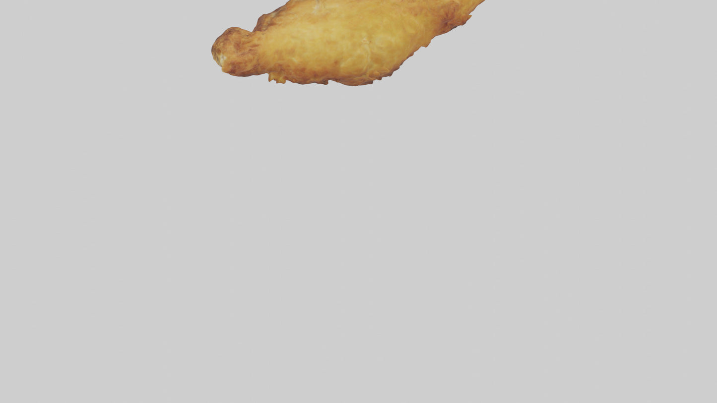 3D model Fried chicken model VR / AR / low-poly