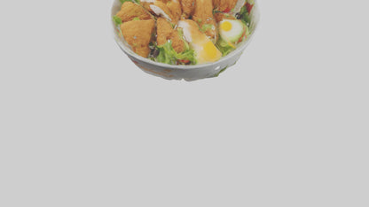 Fried chicken salad model 3D model