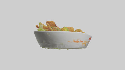 Fried chicken salad model 3D model