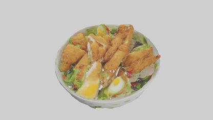 Fried chicken salad model 3D model