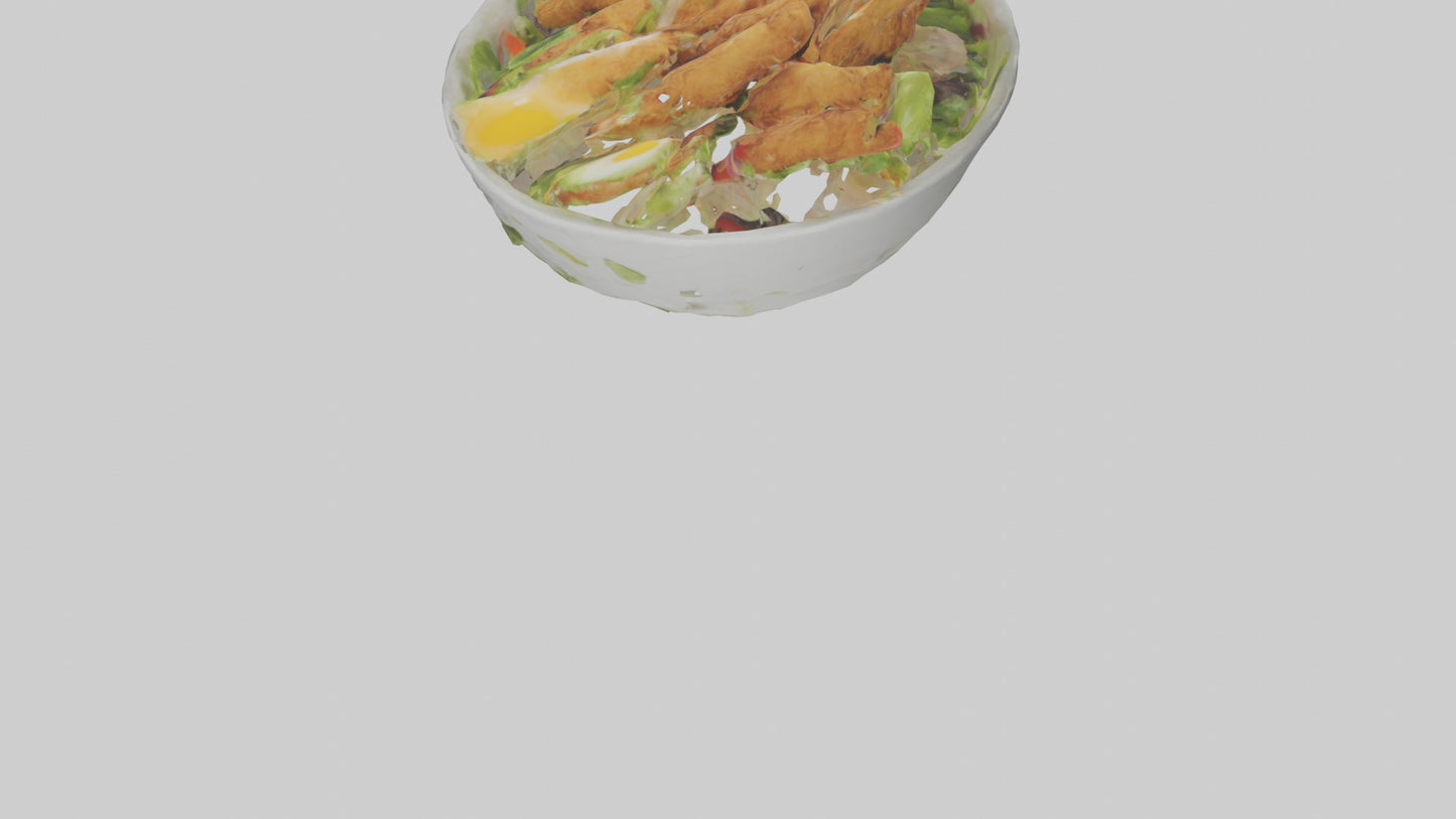 Fried chicken salad model 3D model