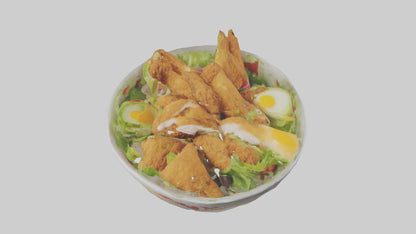 Fried chicken salad model 3D model