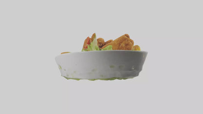 Fried chicken salad model 3D model