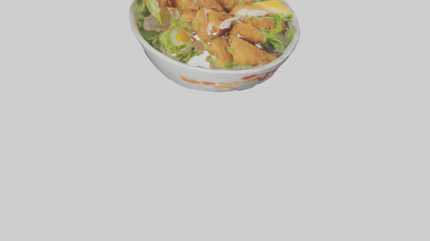 Fried chicken salad model 3D model