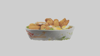 Fried chicken salad model 3D model